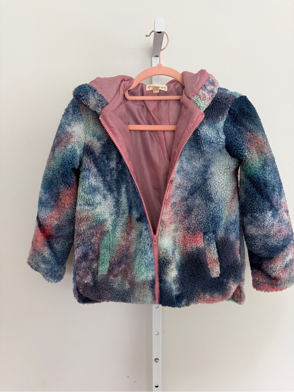 Tucker tate Multicolor Sherpa Hooded Jacket for Kids - Pink Lining size 8